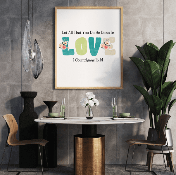 Let All That You Do Be Done In Love Bible Verse Wall Art - Image 3