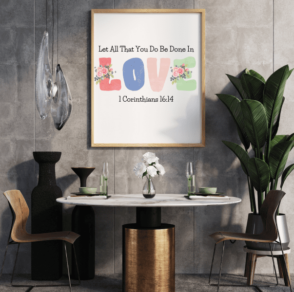 Let All That You Do Be Done In Love Bible Verse Wall Art - Image 3