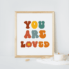 You Are Loved Retro Wall Art Printable