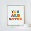 You Are Loved Retro Wall Art Printable
