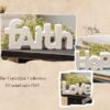 Wooden "Faith" "Hope" & "Love" Block Set - Cream