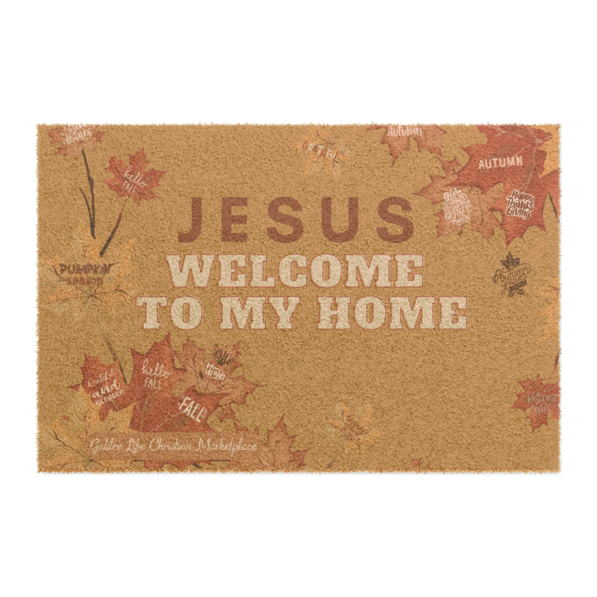 Jesus Welcome To My Home Coir Mat - Image 2