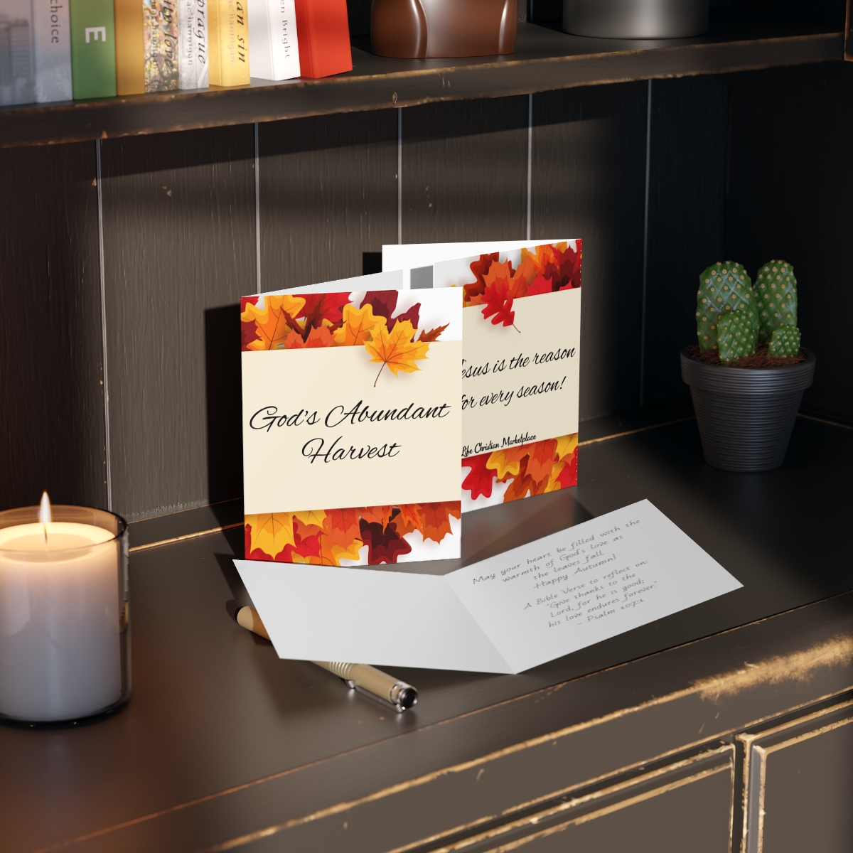 Autumn's Blessings Christian Greeting Card - Image 8