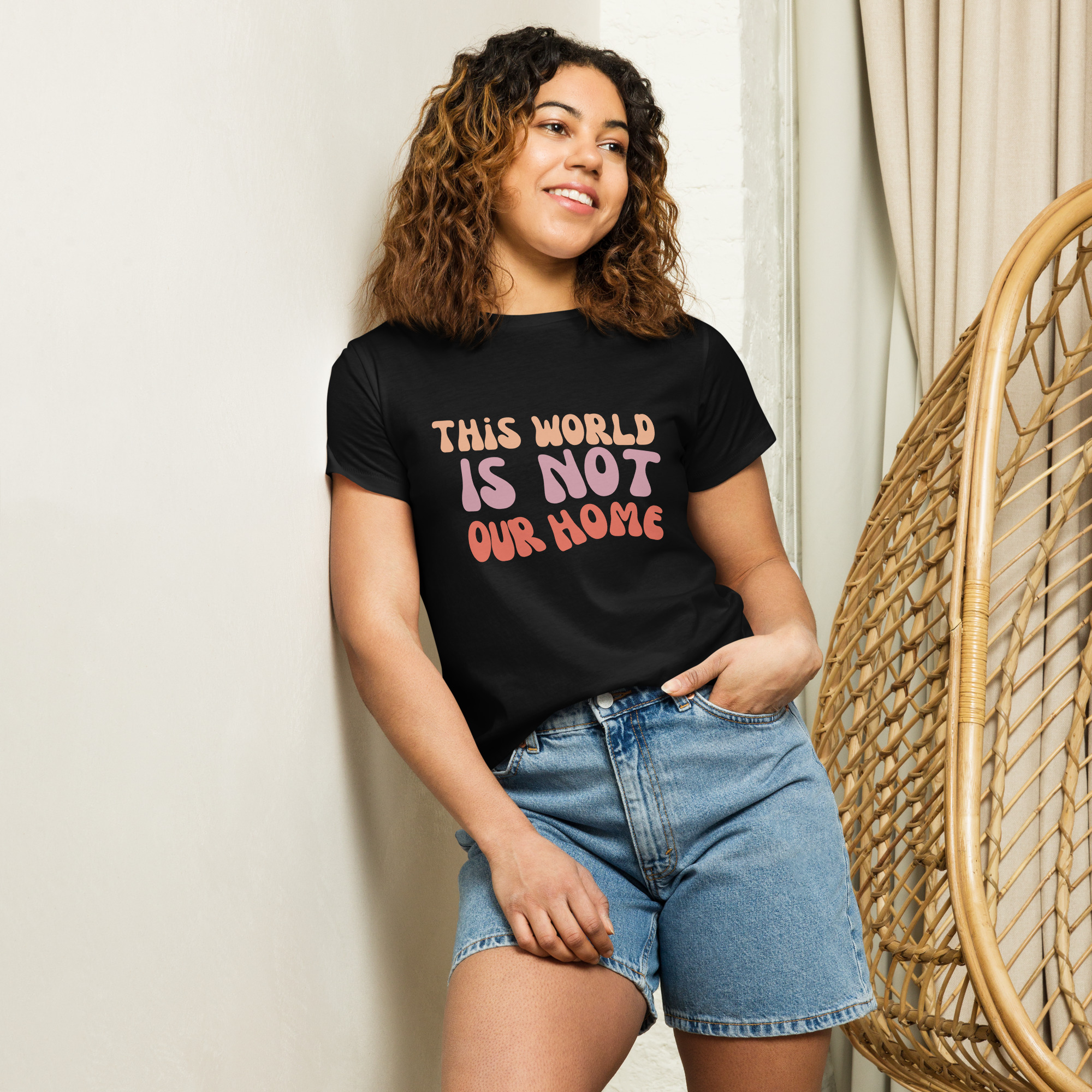 This World Is Not Our Home Women’s High-Waisted T-shirt - Image 3