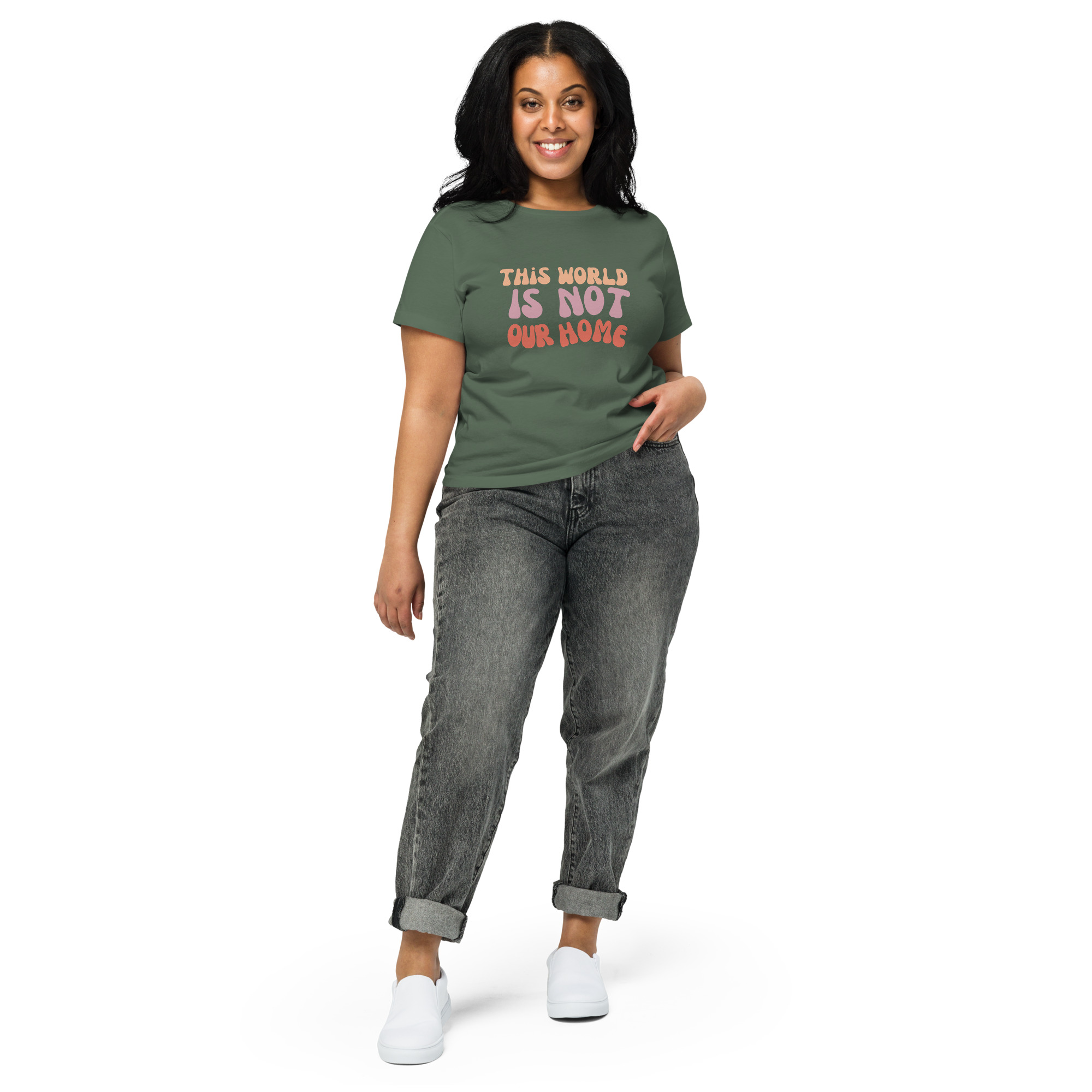 This World Is Not Our Home Women’s High-Waisted T-shirt - Image 8