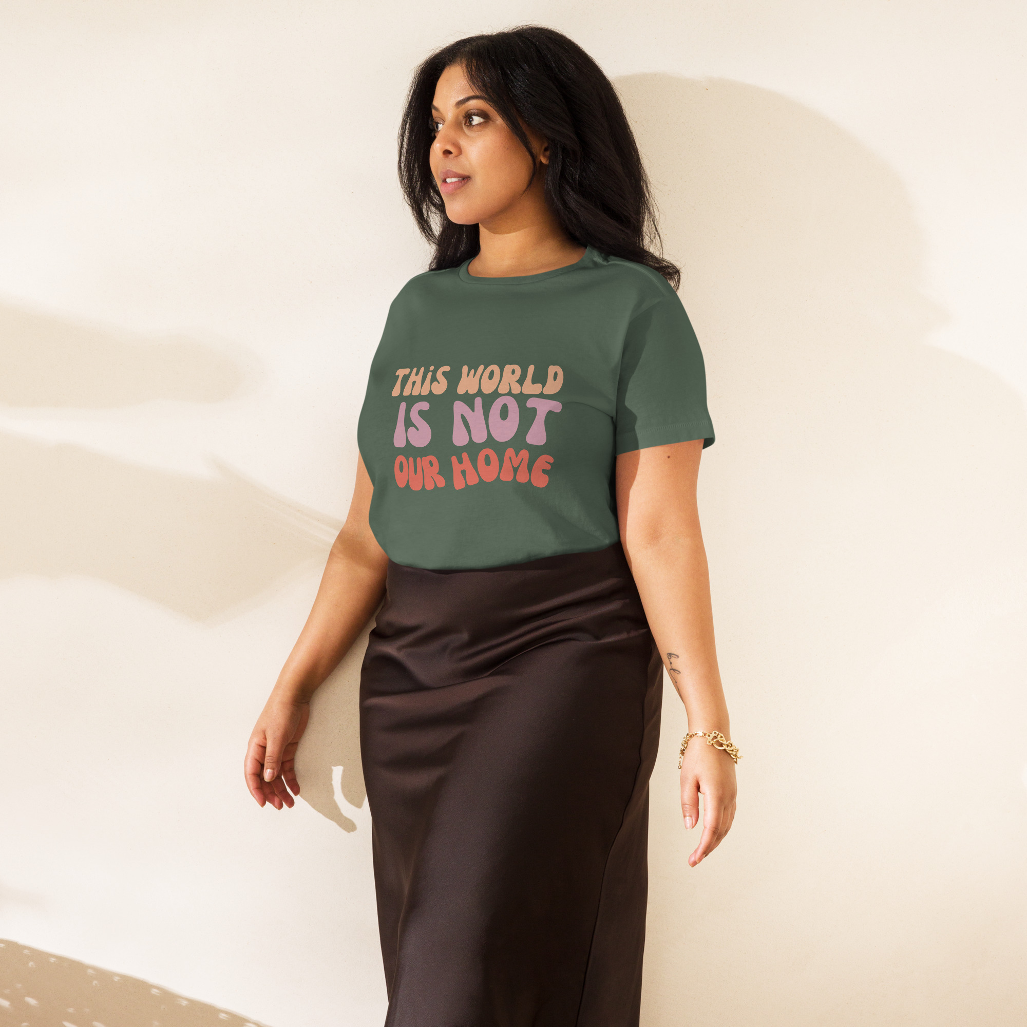 This World Is Not Our Home Women’s High-Waisted T-shirt - Image 16