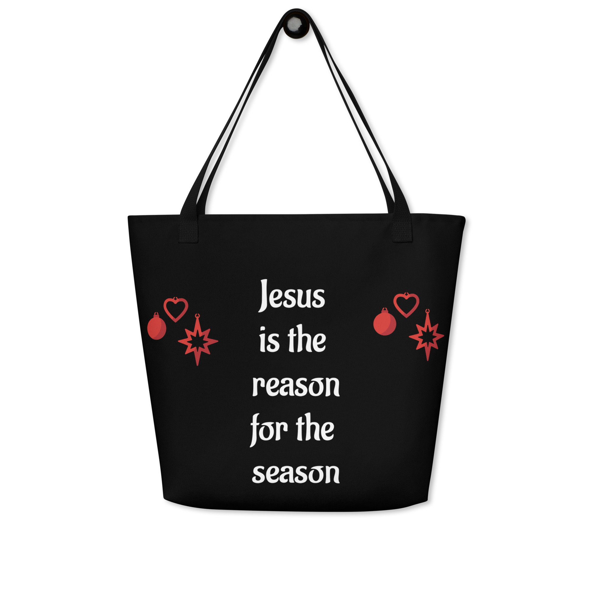 Jesus is the Reason for the Season Large Tote Bag - Image 3
