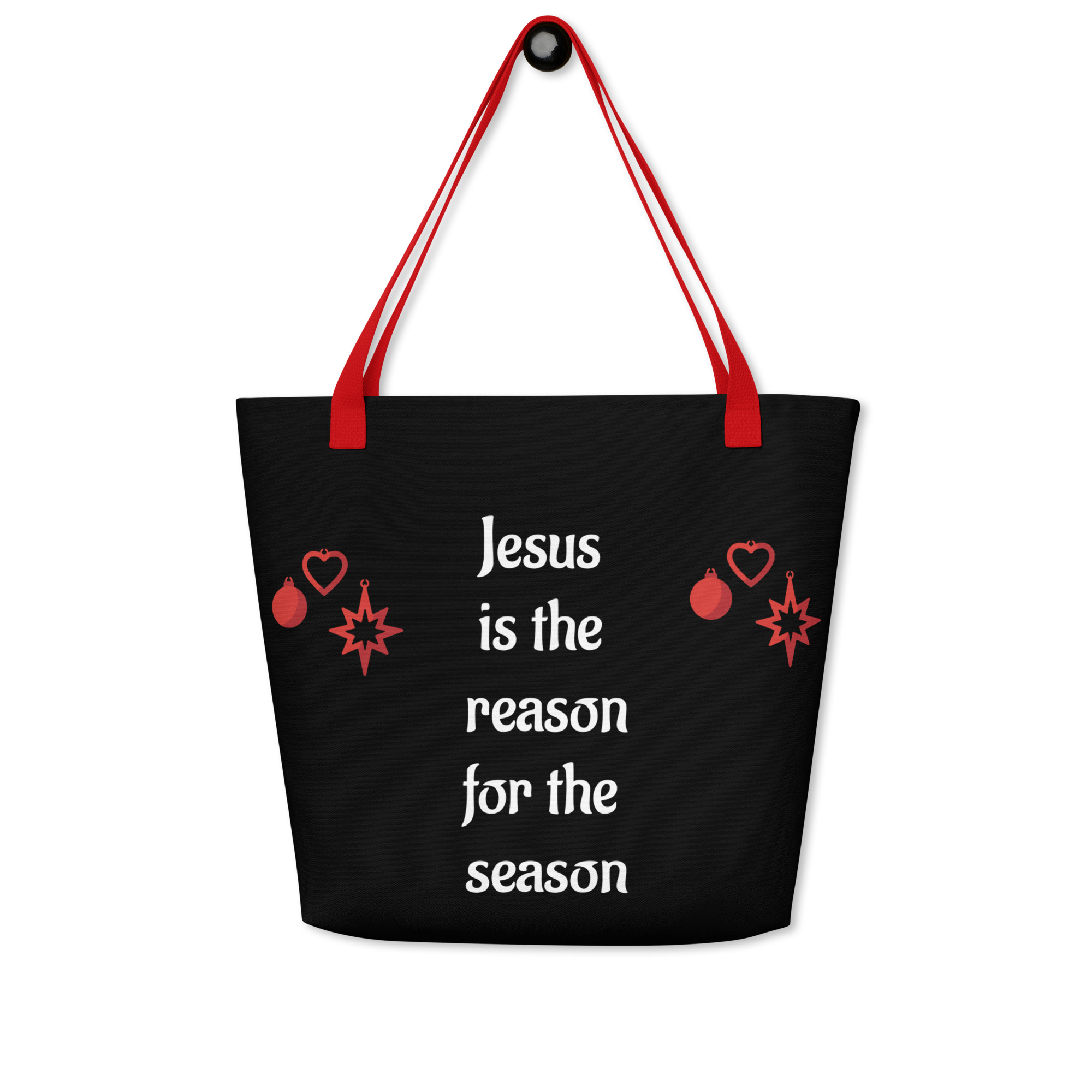 Jesus is the Reason for the Season Large Tote Bag - Image 2
