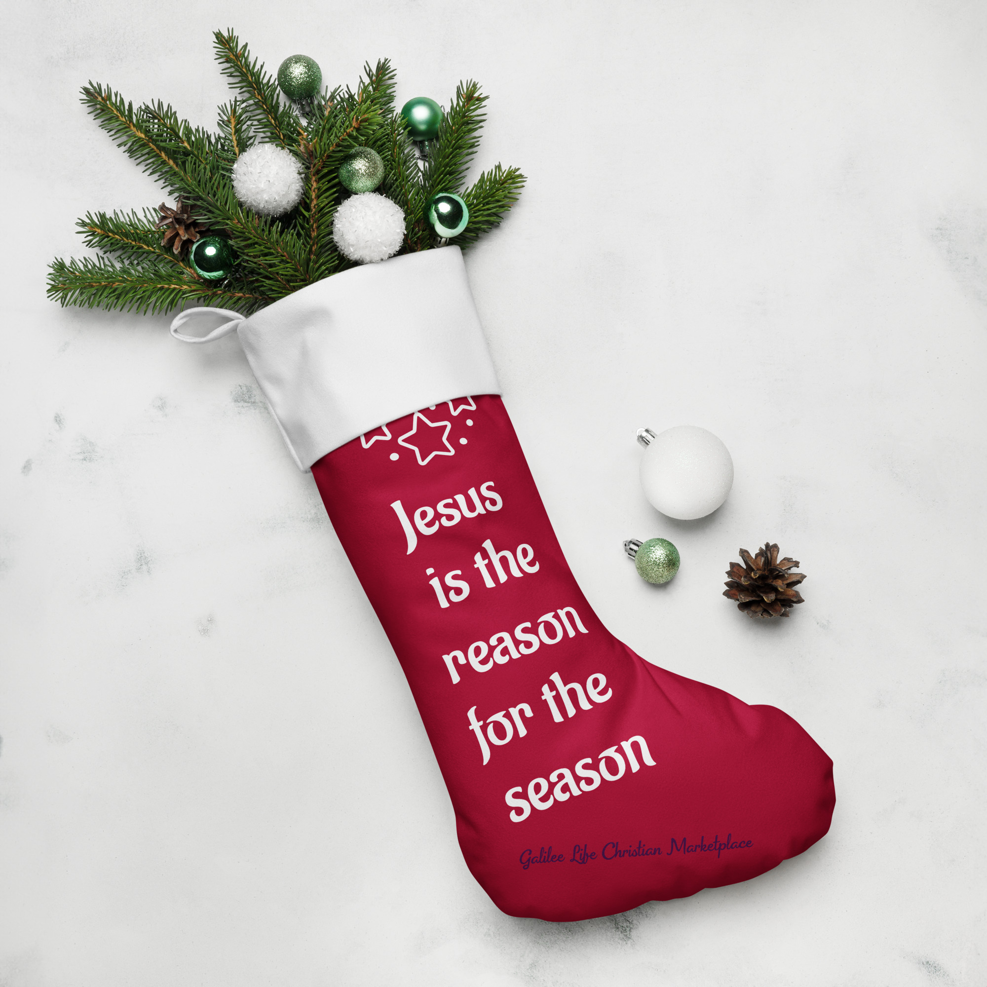 Jesus is the Reason for the Season Christmas Stocking - Image 4