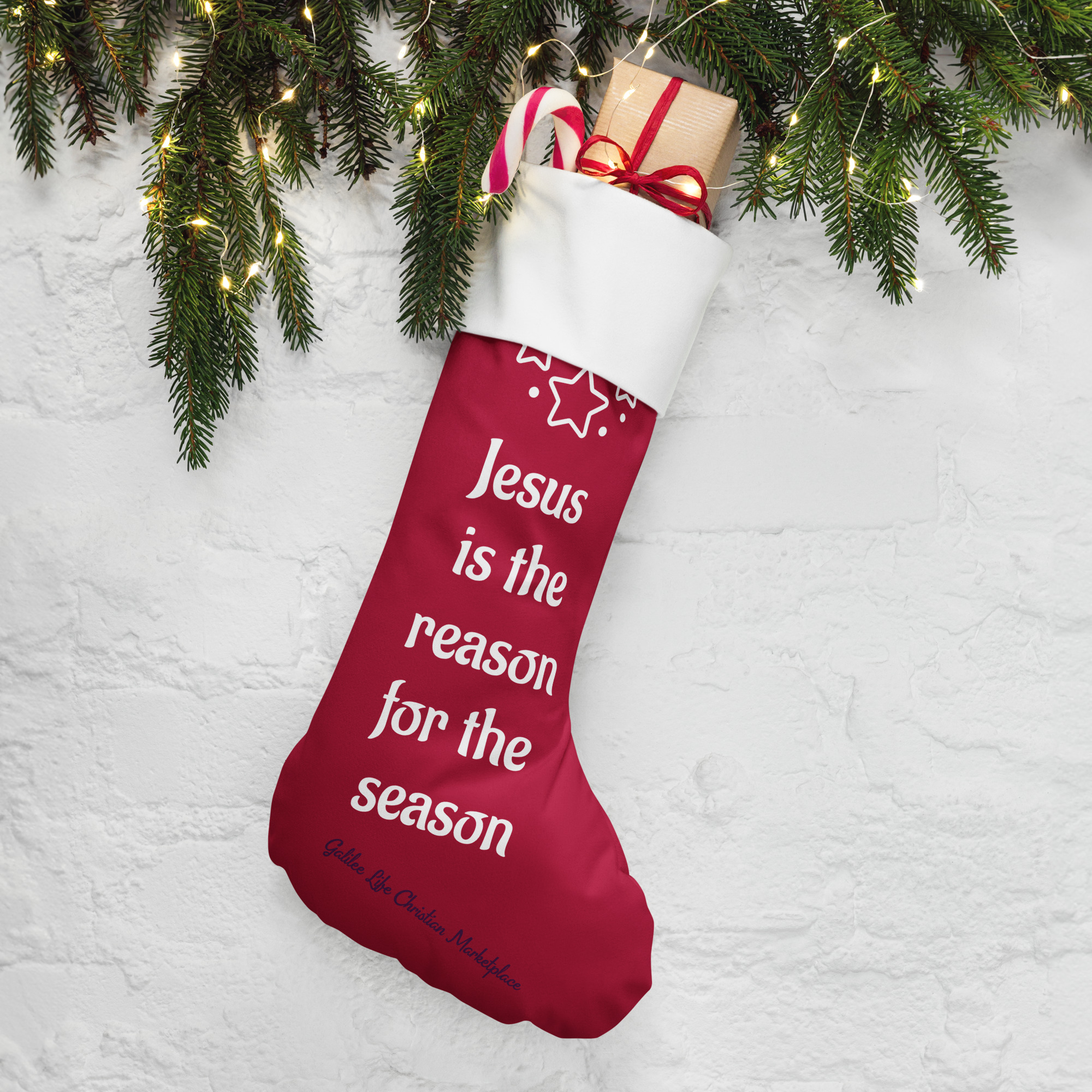 Jesus is the Reason for the Season Christmas Stocking - Image 5