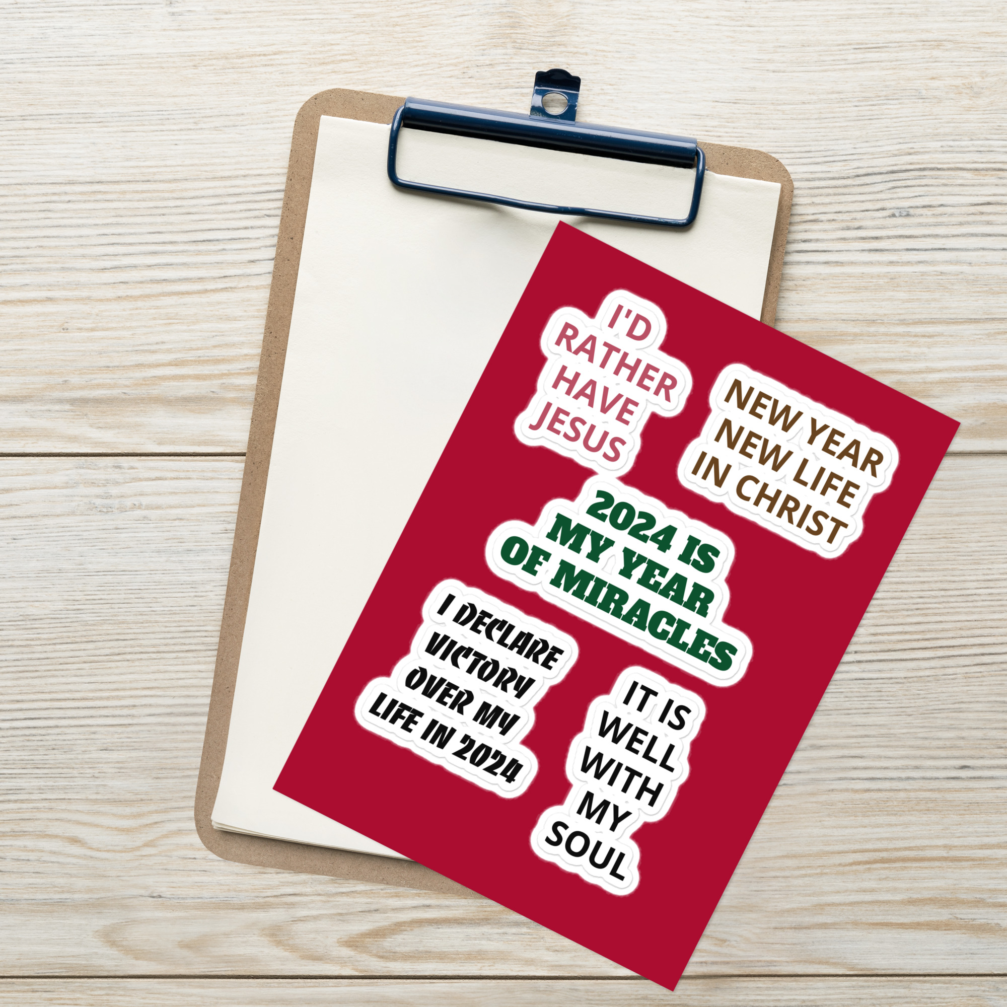 2024 Declarations Christian Sticker Sheet