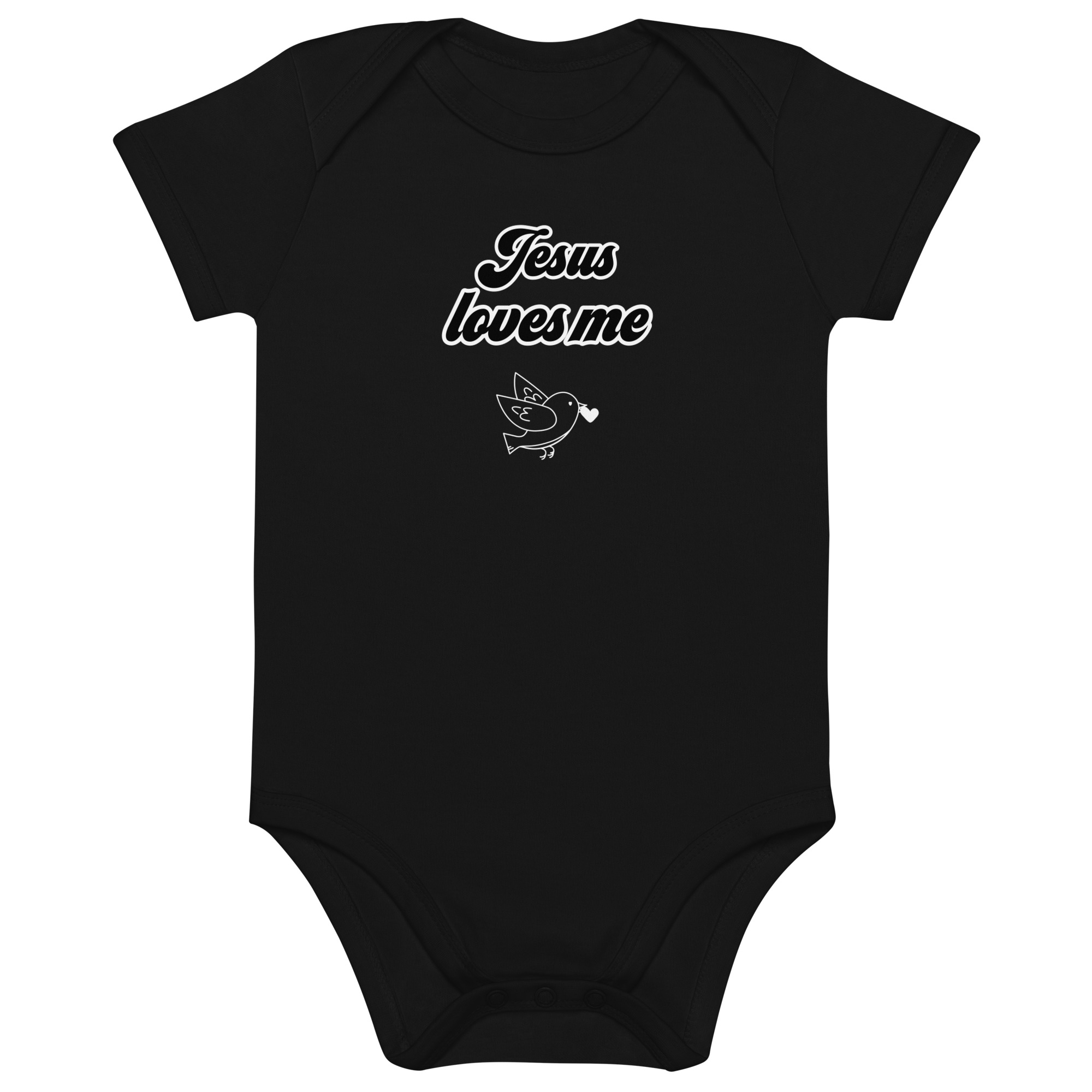 Jesus Loves Me Organic Cotton Baby Bodysuit - Image 10