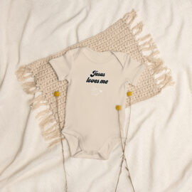 Jesus Loves Me Organic Cotton Baby Bodysuit