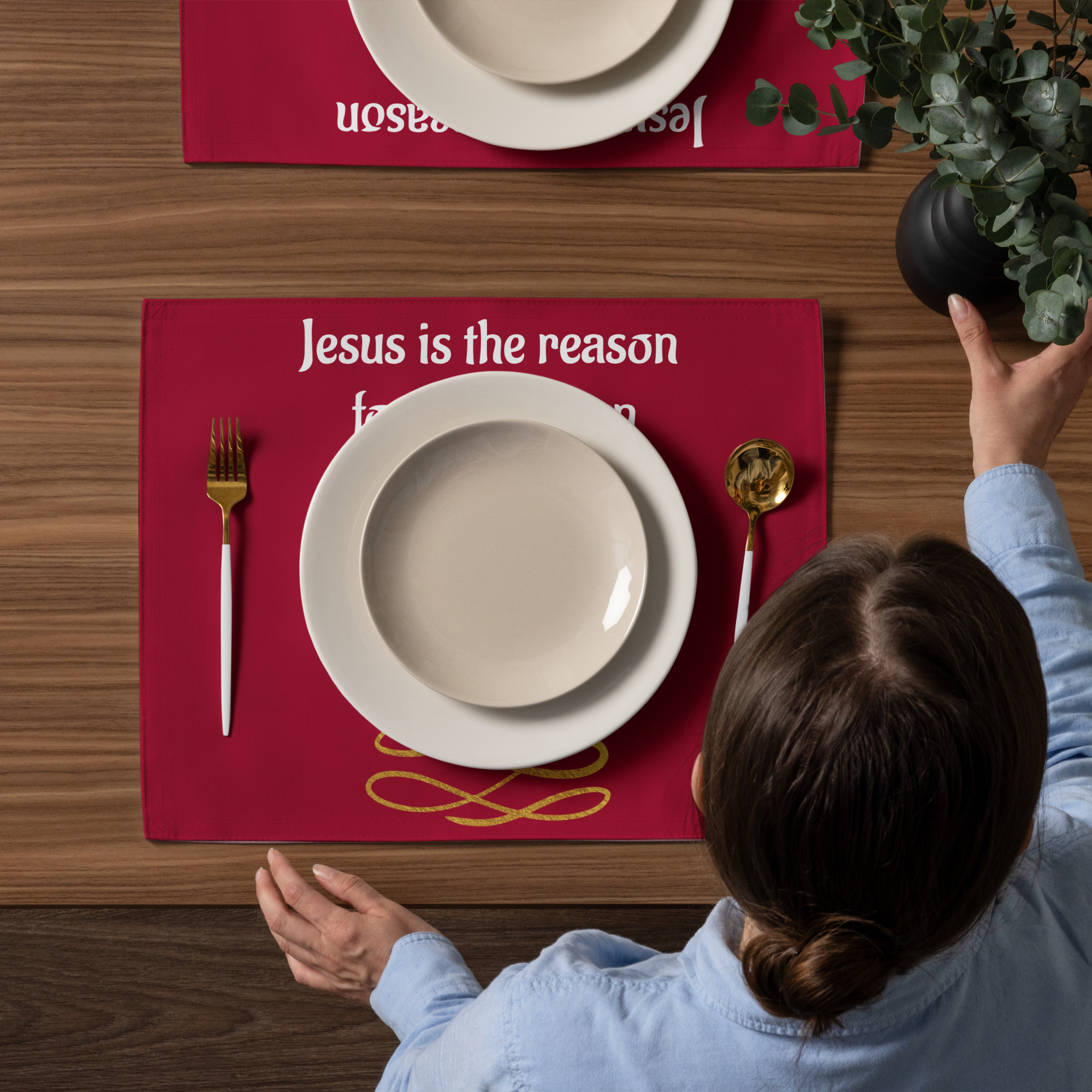 Jesus Is The Reason For The Season Table Placemat Set Of 4 - Image 2