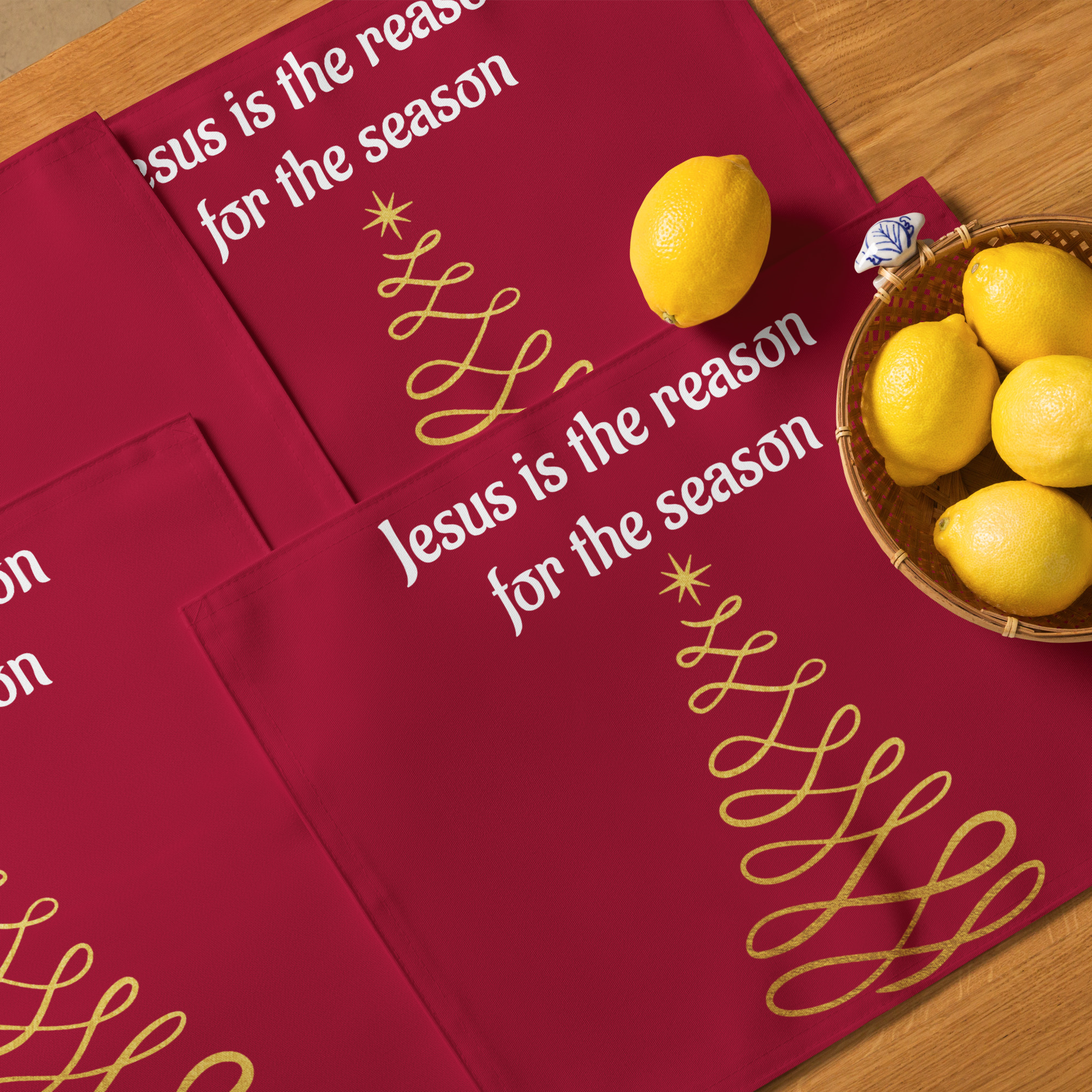 Jesus Is The Reason For The Season Table Placemat Set Of 4 - Image 3