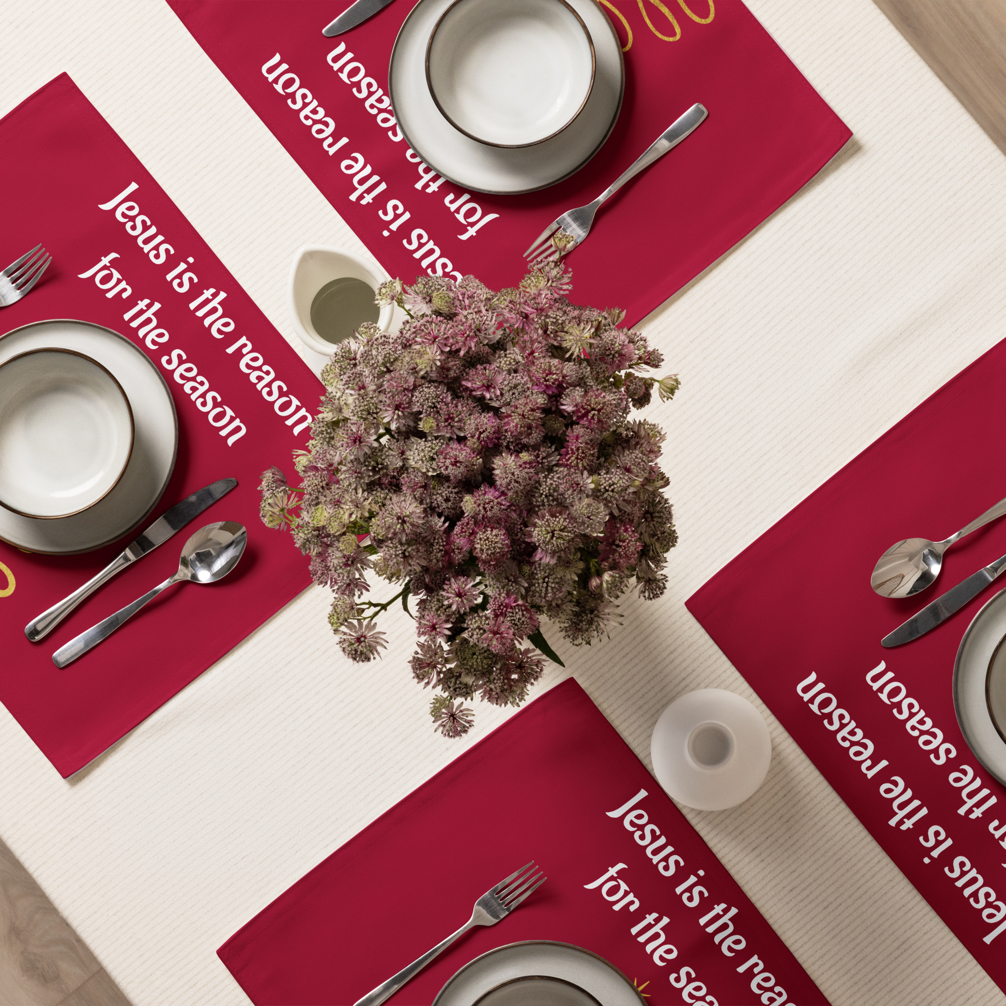 Jesus Is The Reason For The Season Table Placemat Set Of 4 - Image 5
