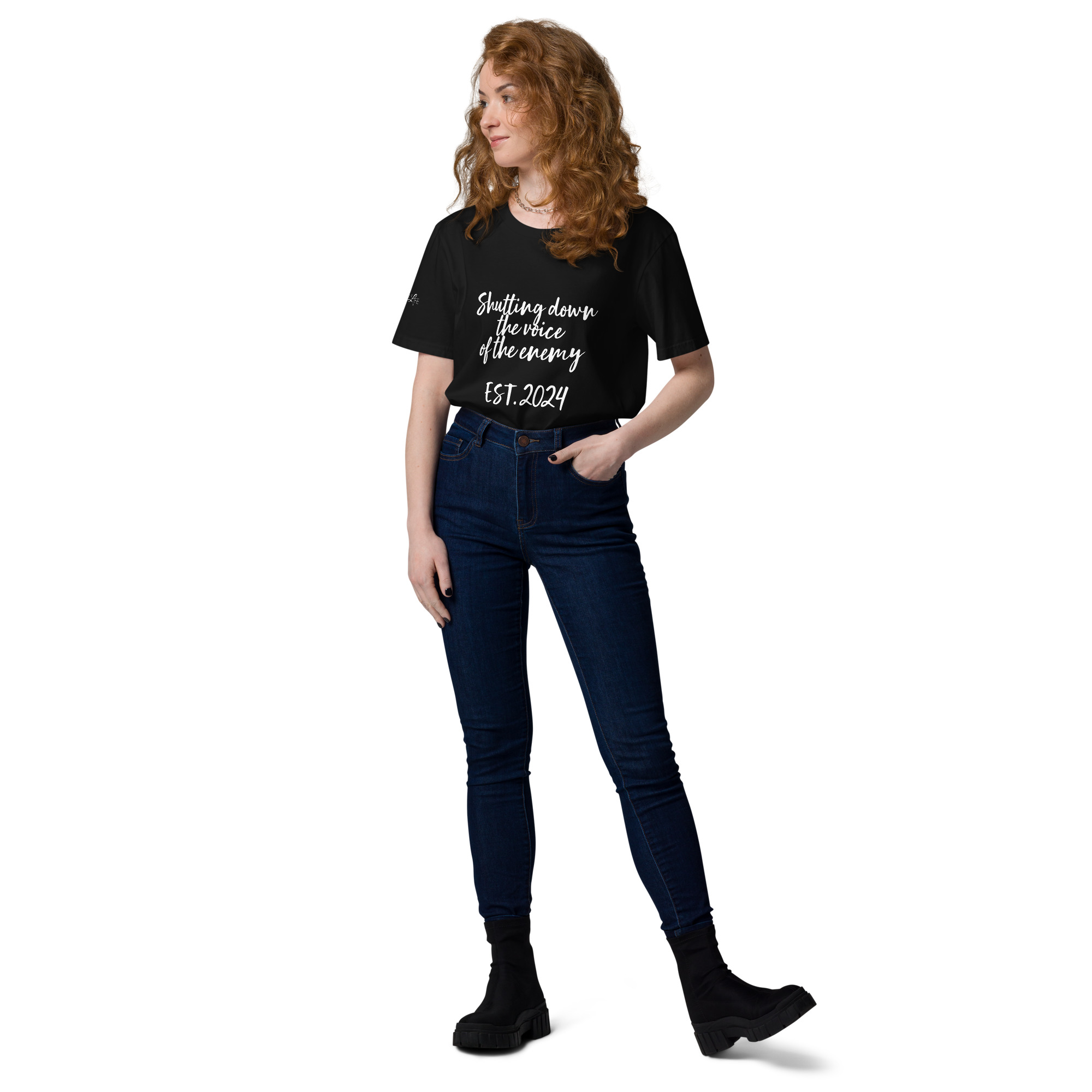 Shutting Down The Voice Of The Enemy Unisex Organic Cotton T-shirt - Image 7