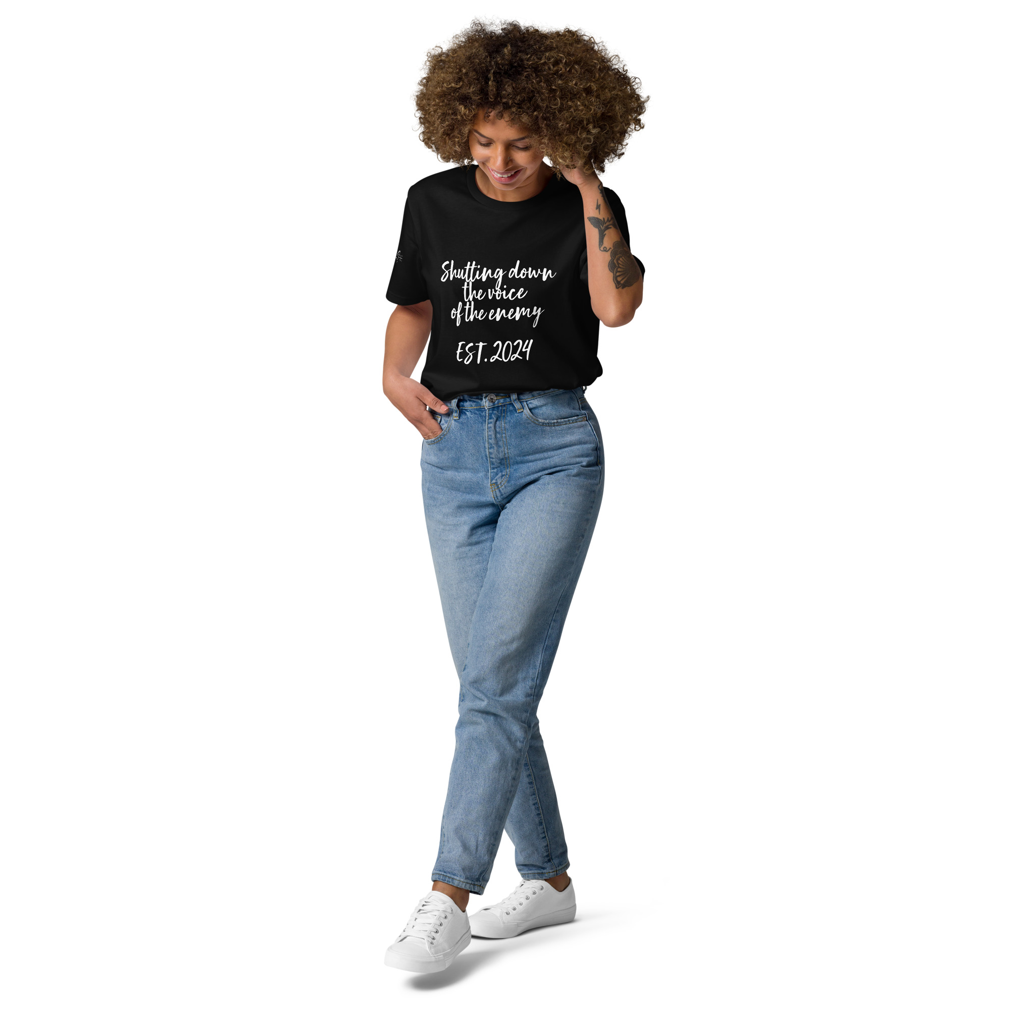 Shutting Down The Voice Of The Enemy Unisex Organic Cotton T-shirt