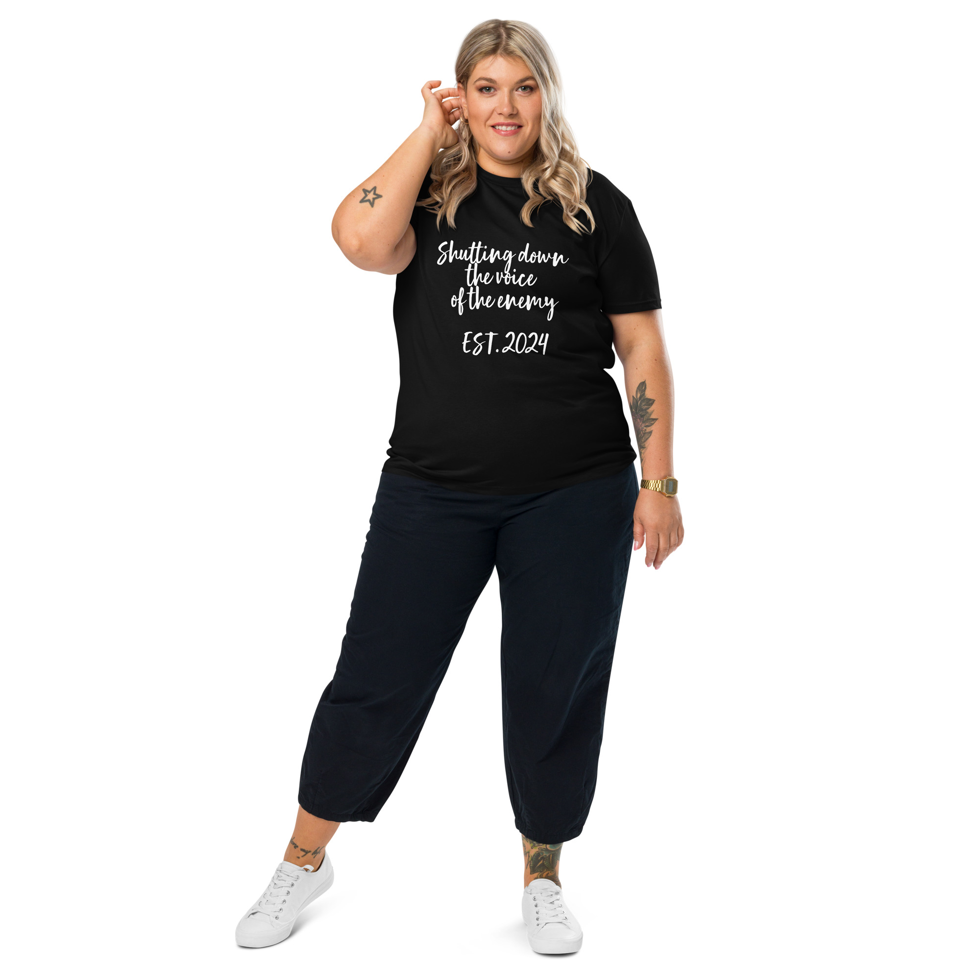 Shutting Down The Voice Of The Enemy Unisex Organic Cotton T-shirt - Image 3
