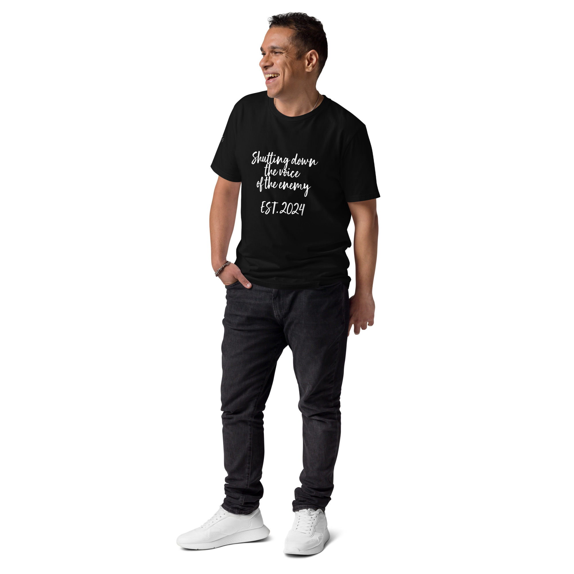 Shutting Down The Voice Of The Enemy Unisex Organic Cotton T-shirt - Image 9