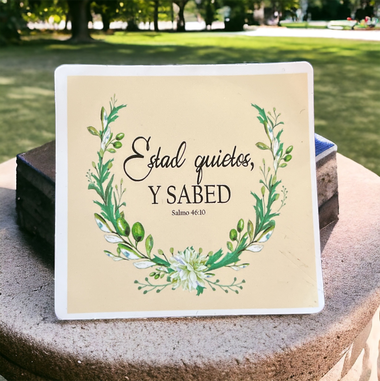Estad Quietos Y Sabed Spanish Christian Stickers