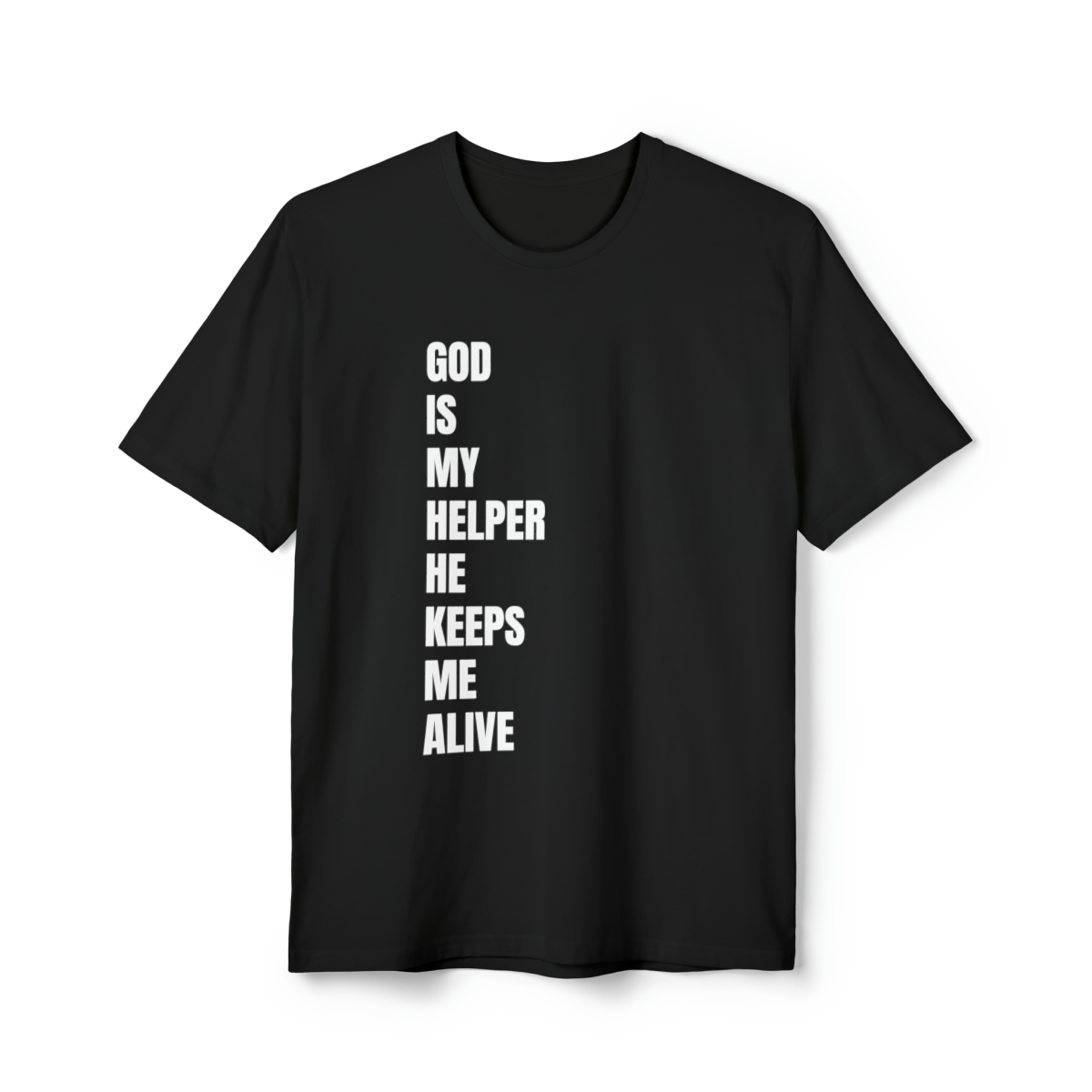 The Lord Is My Helper Eco-Friendly Unisex Tee - Image 13