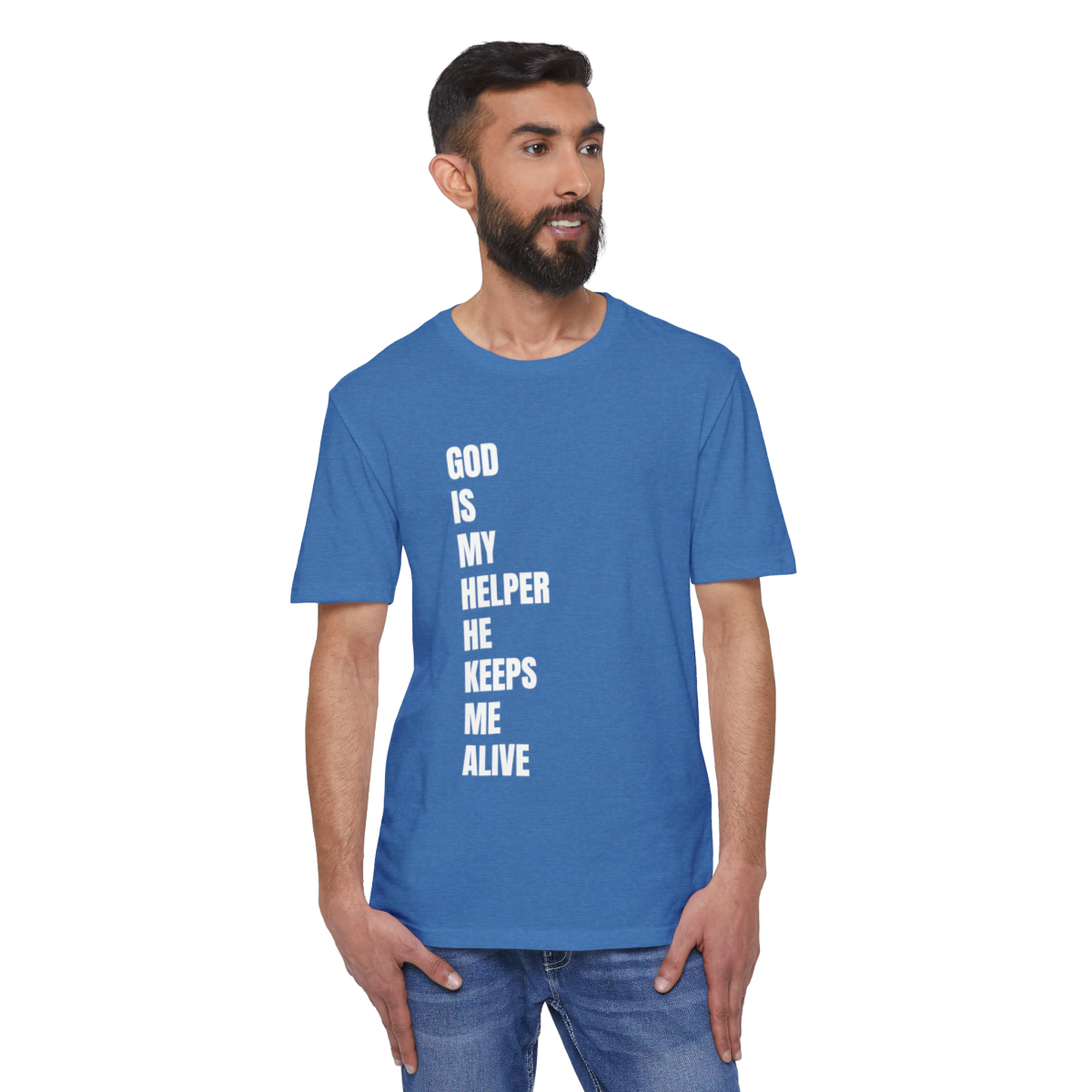 The Lord Is My Helper Eco-Friendly Unisex Tee - Image 21