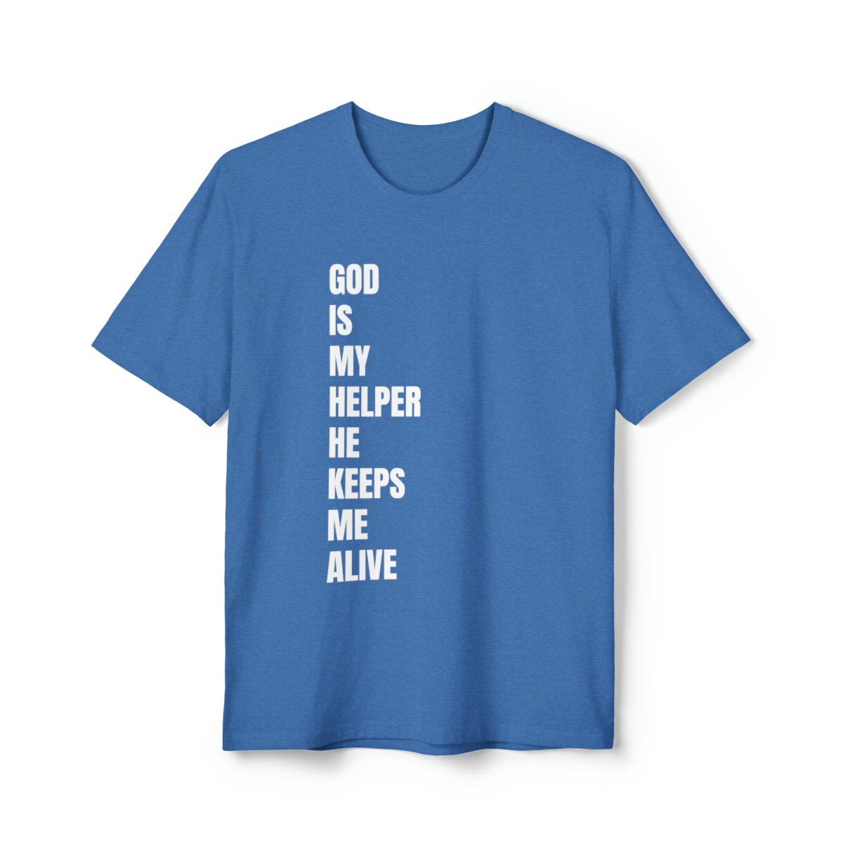 The Lord Is My Helper Eco-Friendly Unisex Tee - Image 19