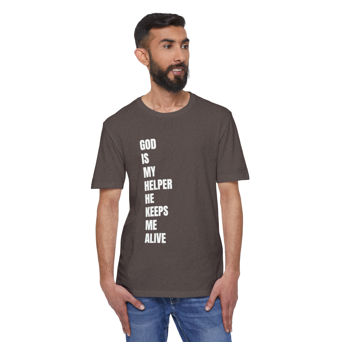 The Lord Is My Helper Eco-Friendly Unisex Tee - Image 9
