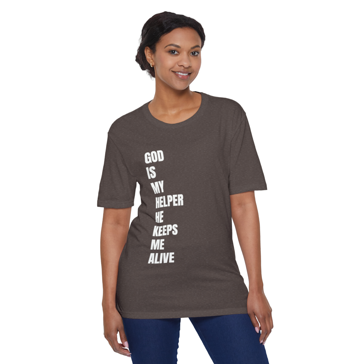The Lord Is My Helper Eco-Friendly Unisex Tee - Image 11