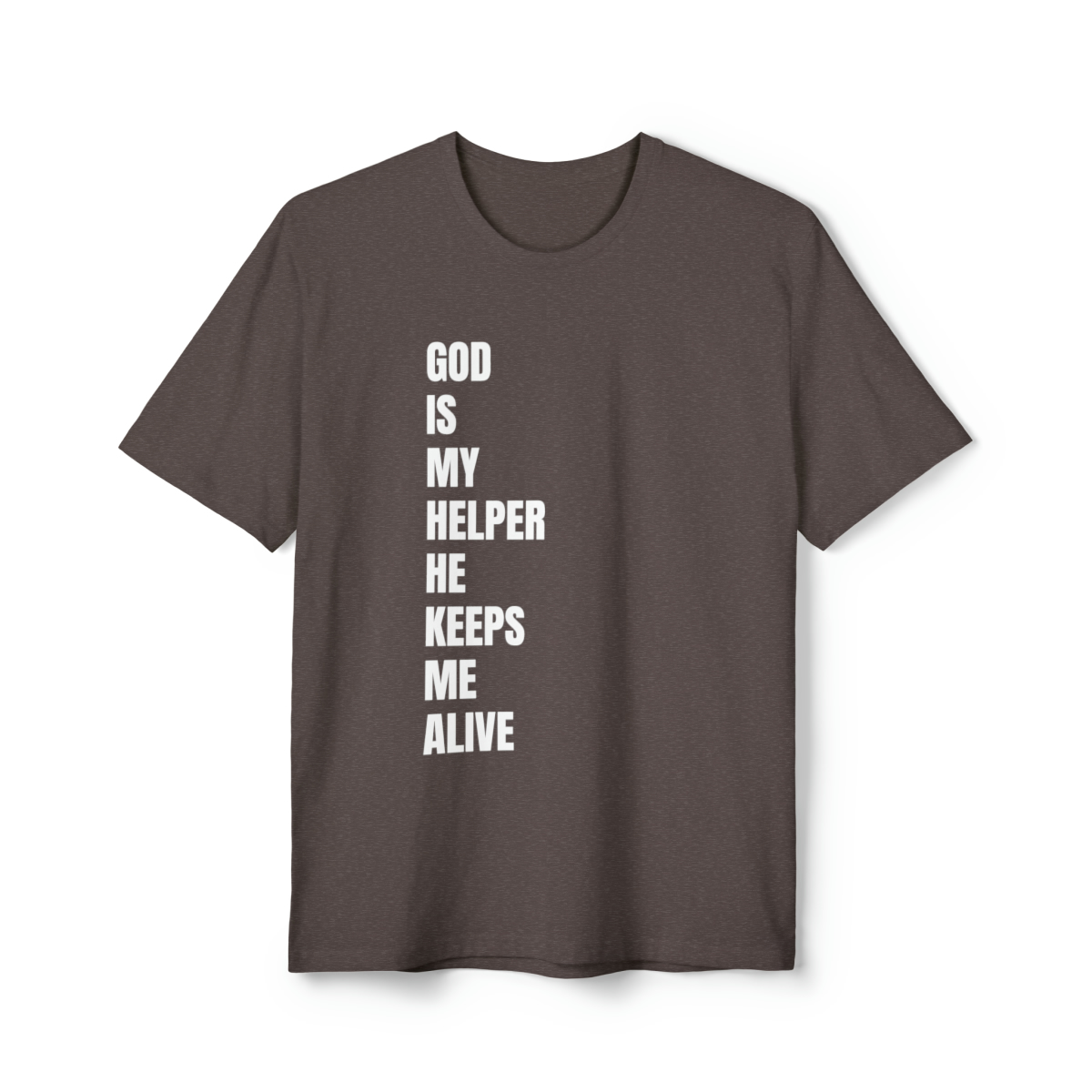 The Lord Is My Helper Eco-Friendly Unisex Tee - Image 7