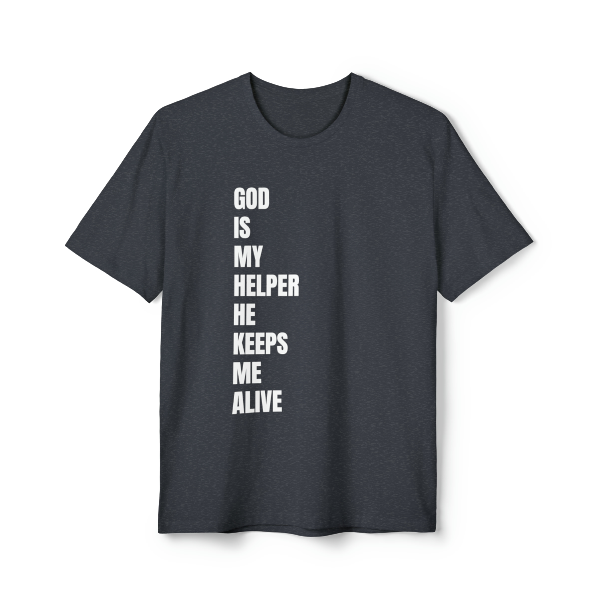 The Lord Is My Helper Eco-Friendly Unisex Tee - Image 25