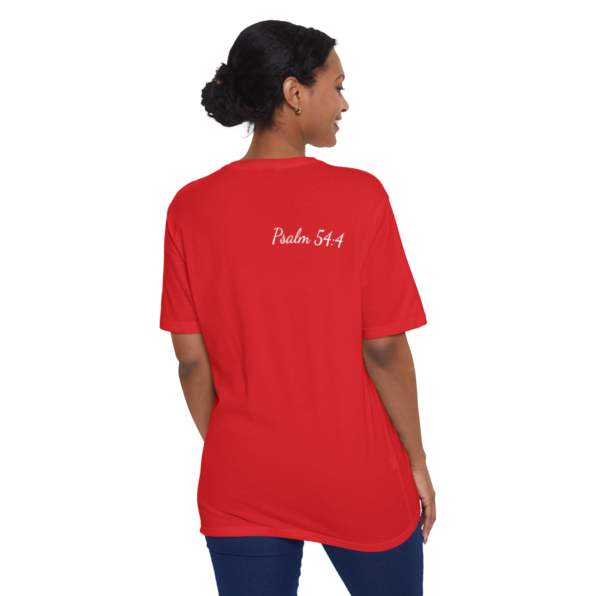 The Lord Is My Helper Eco-Friendly Unisex Tee - Image 42