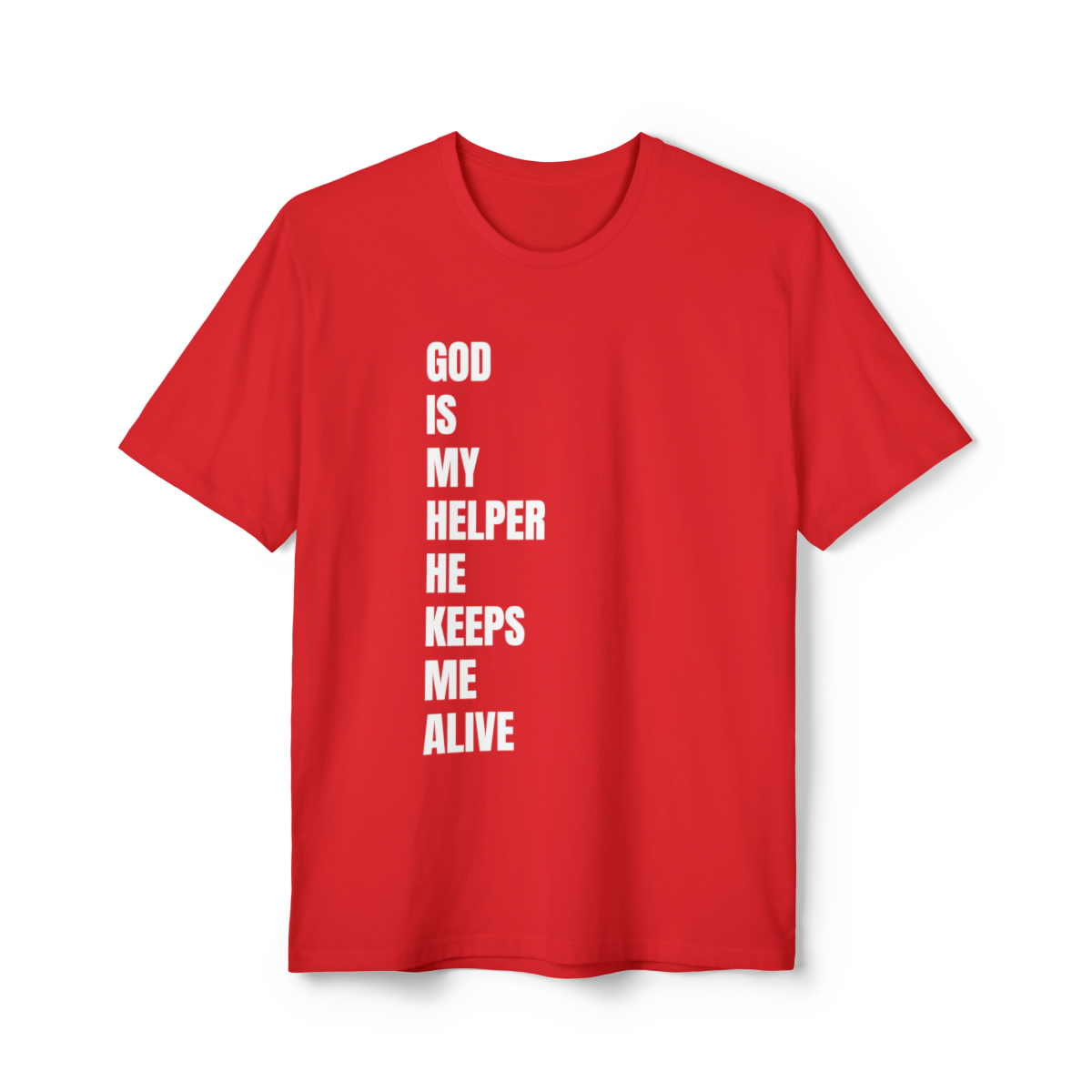 The Lord Is My Helper Eco-Friendly Unisex Tee - Image 37