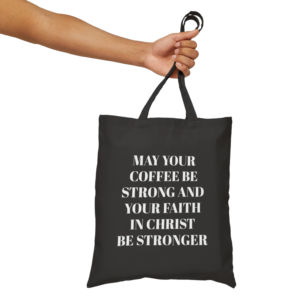 May Your Coffee Be Strong Cotton Canvas Tote Bag - Image 14