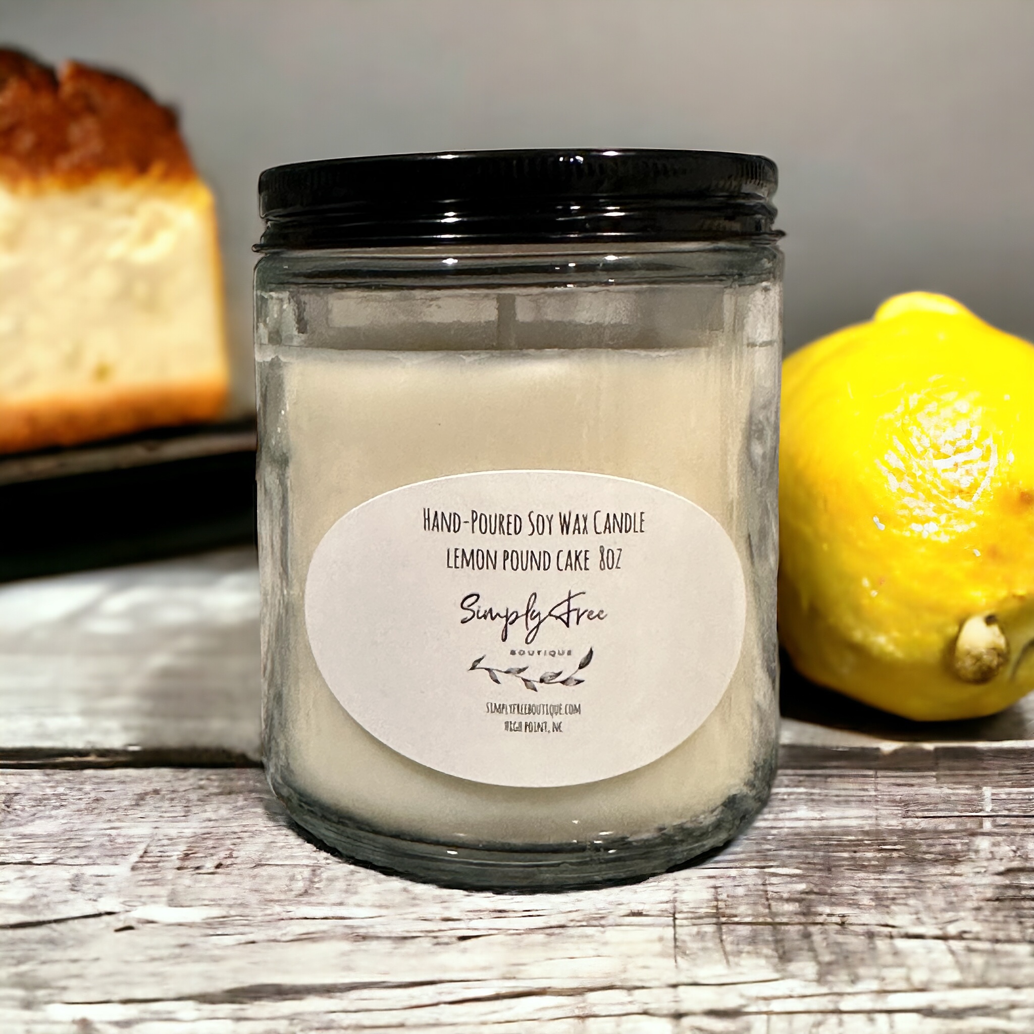 Lemon Pound Cake Hand-Poured Soy Wax Candle