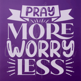 Purple Pray More Silk Screen Stencil