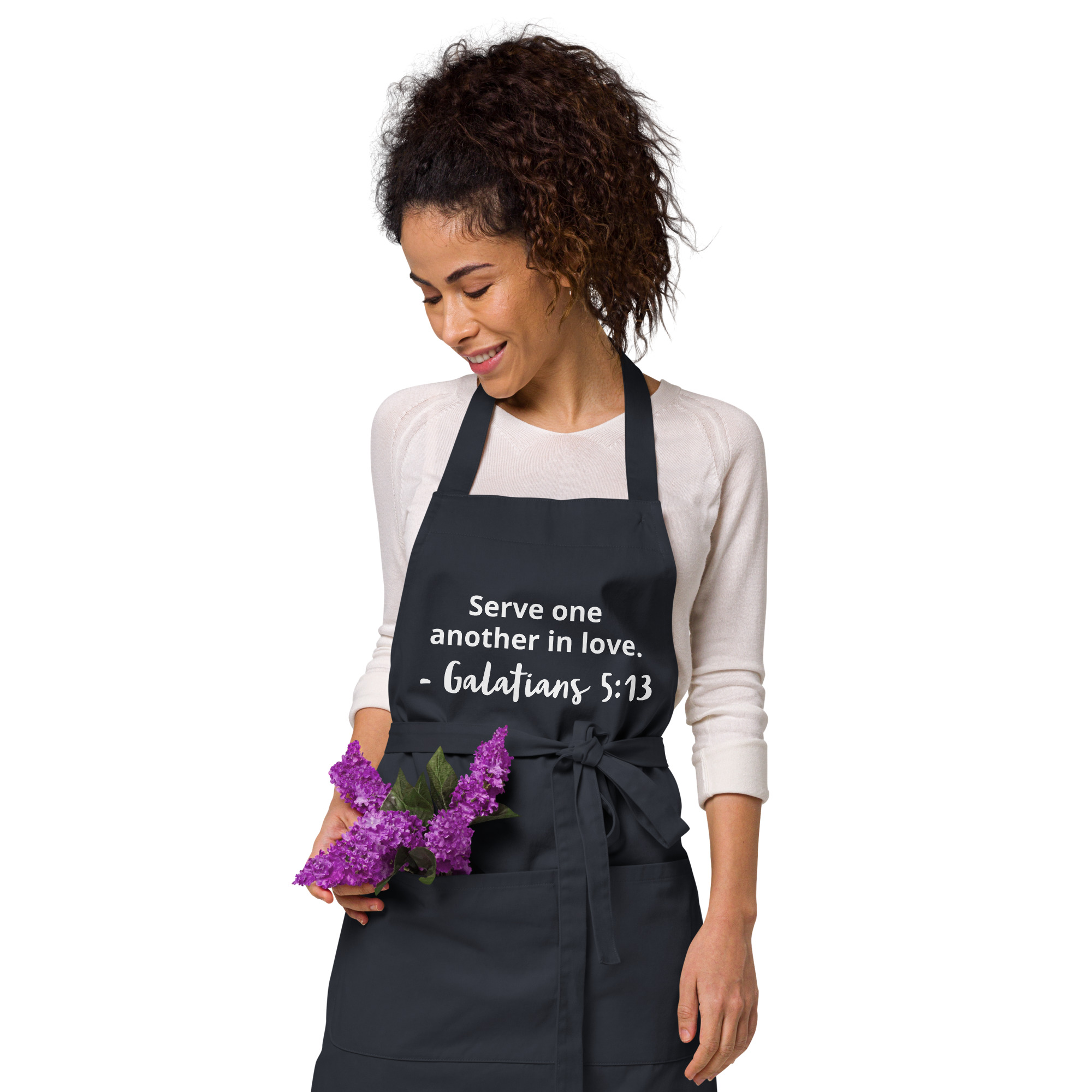 Serve One Another In Love Christian Organic Cotton Apron - Image 9