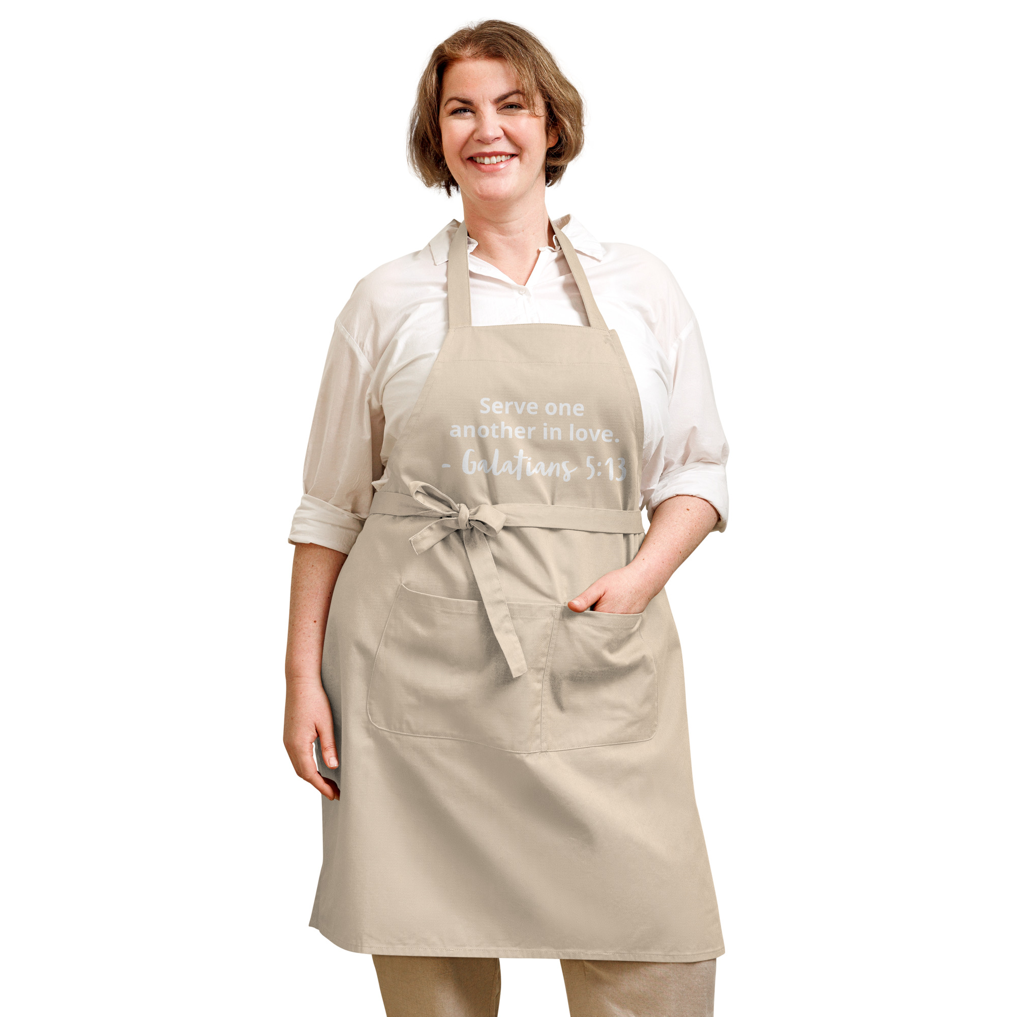 Serve One Another In Love Christian Organic Cotton Apron - Image 15