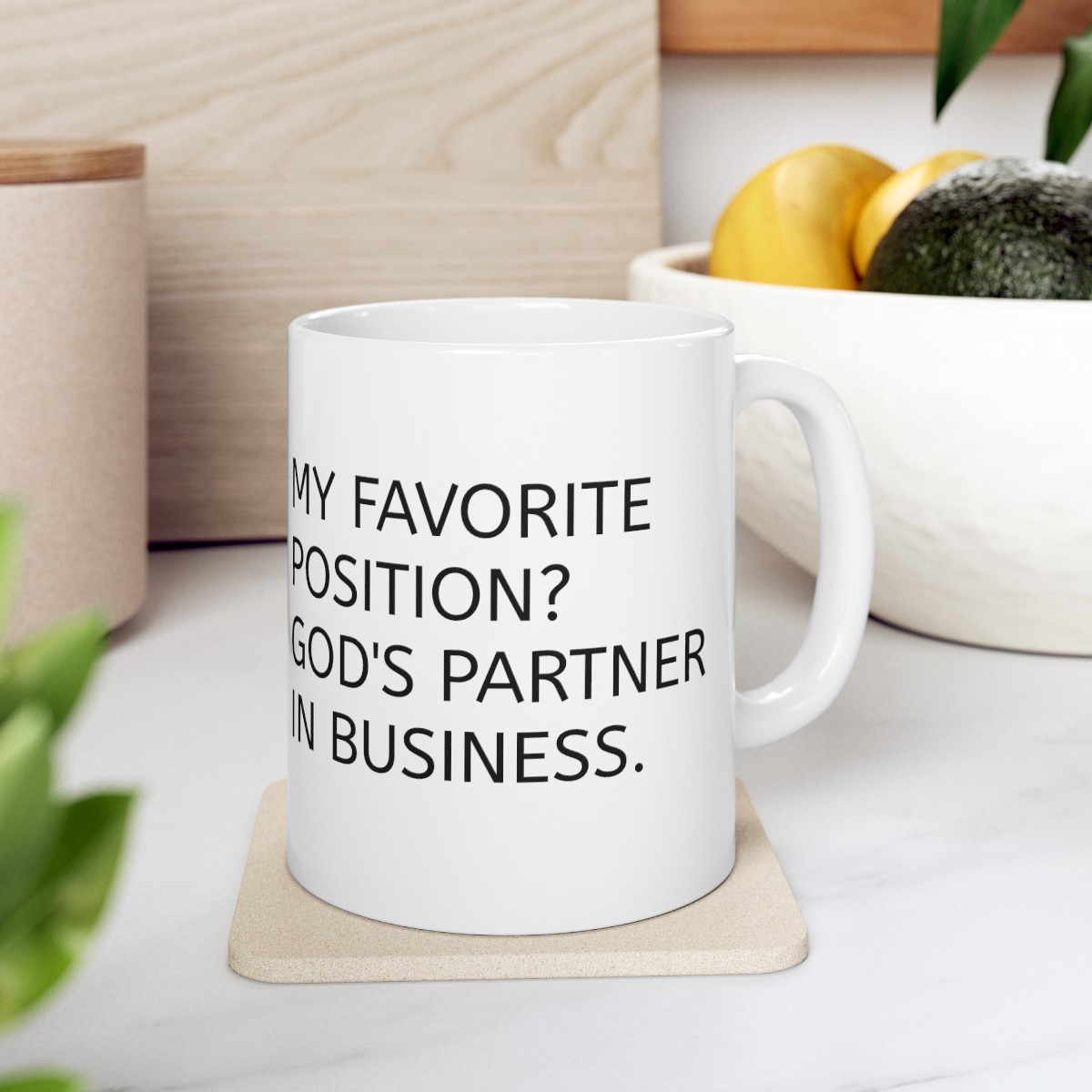 God's Partner in Business Ceramic Mug