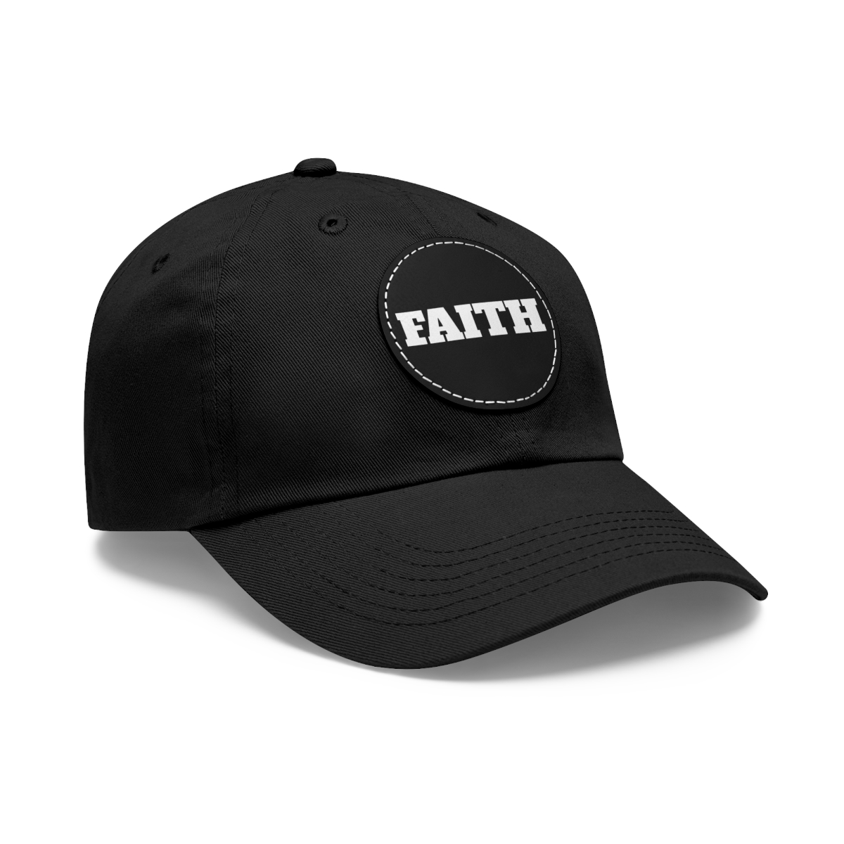 FAITH Dad Hat with Leather Patch (Round) - Image 58