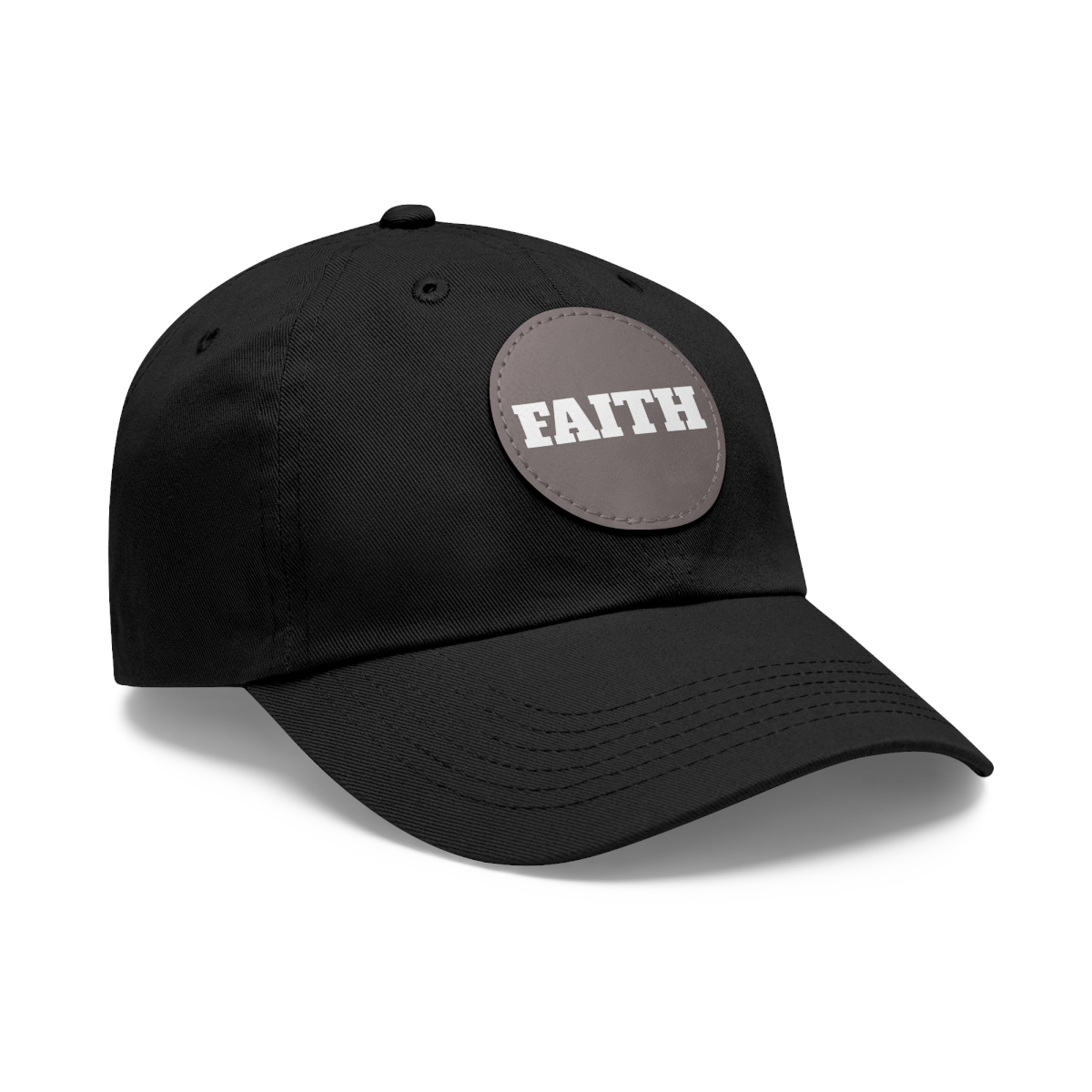 FAITH Dad Hat with Leather Patch (Round) - Image 65