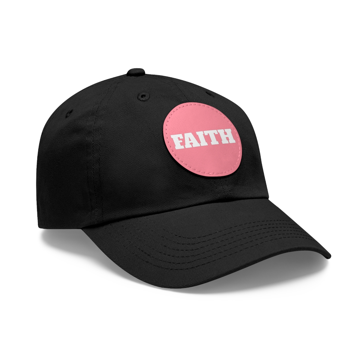 FAITH Dad Hat with Leather Patch (Round) - Image 79