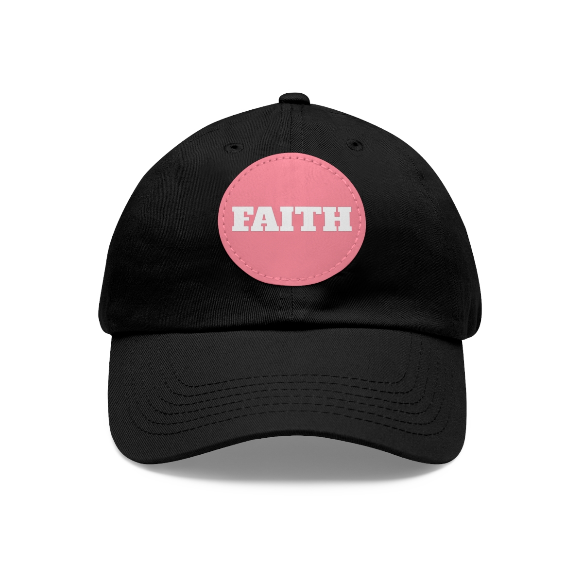 FAITH Dad Hat with Leather Patch (Round) - Image 78