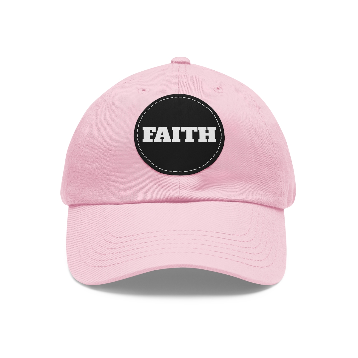 FAITH Dad Hat with Leather Patch (Round) - Image 113