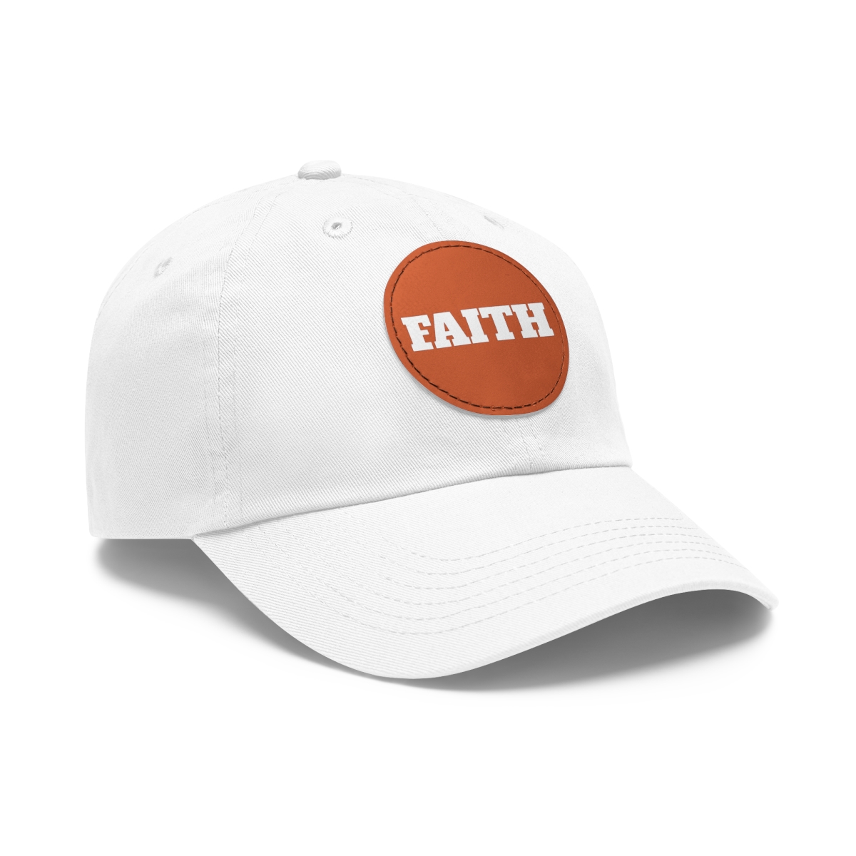 FAITH Dad Hat with Leather Patch (Round) - Image 23