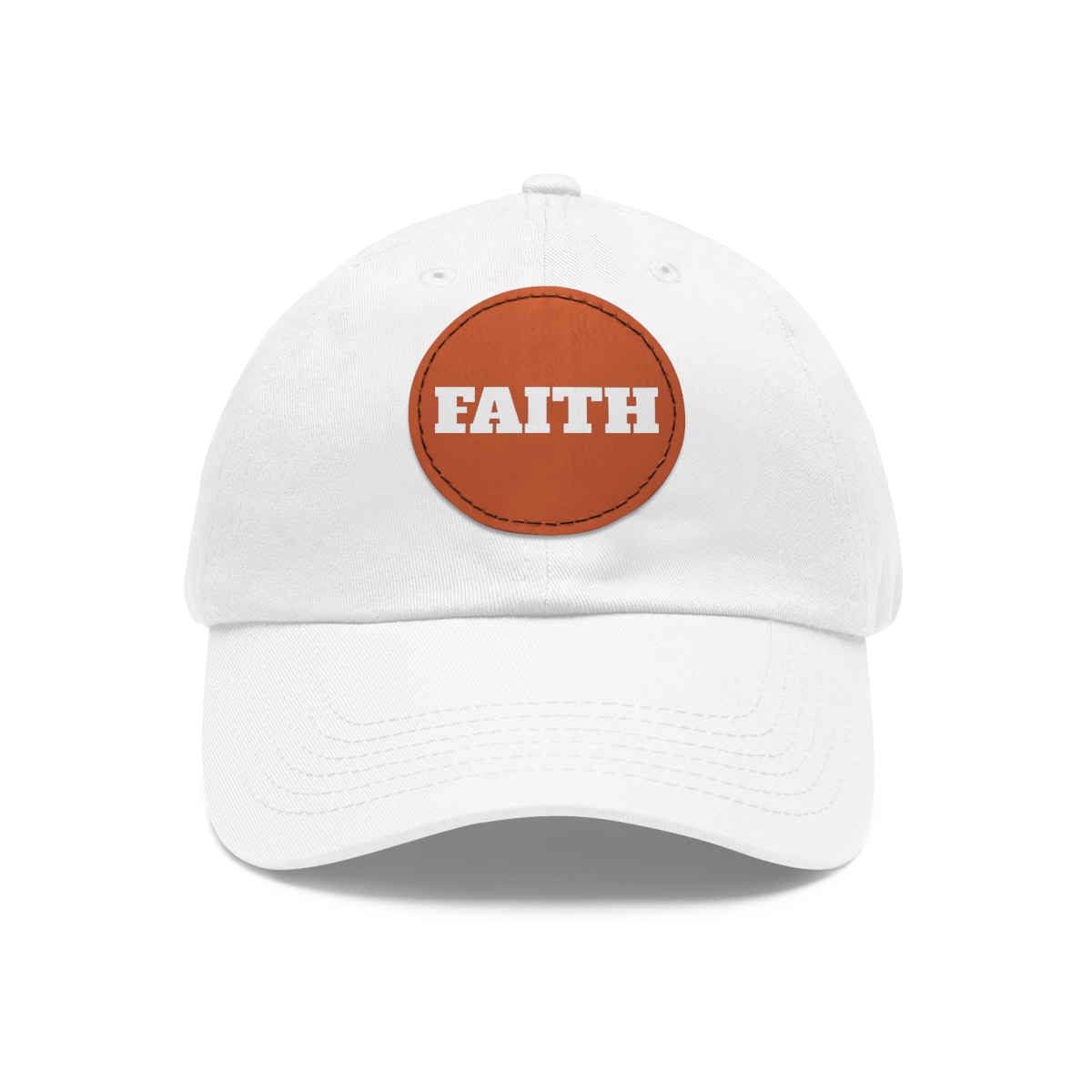FAITH Dad Hat with Leather Patch (Round) - Image 22