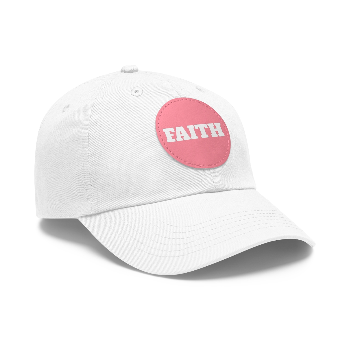 FAITH Dad Hat with Leather Patch (Round) - Image 30