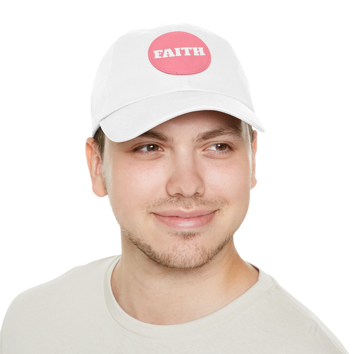 FAITH Dad Hat with Leather Patch (Round) - Image 33