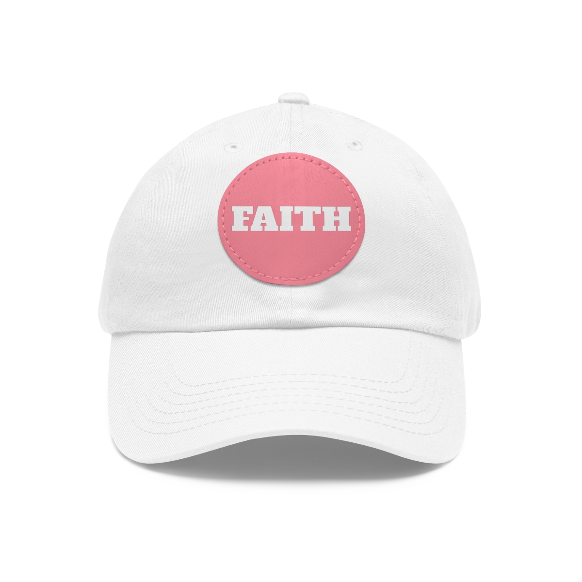FAITH Dad Hat with Leather Patch (Round) - Image 29